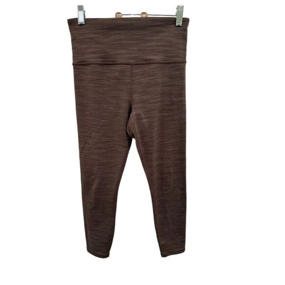 Athleta Women's Space Dye 7/8 Ankle Leggings Brown Size S Yoga Activewear